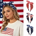 thumbnail image 1 of LSONABXA Red Heardband for Women 4th Of July Bow Headband And Stripes Bunny Ear Headband Patriotic Holiday Dress Up Accessories For Women Women Headscarf for Women, 1 of 5