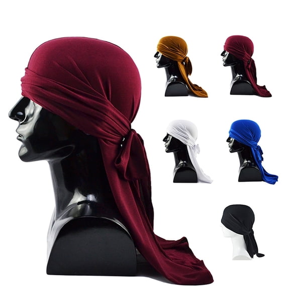 LSONABXA Red Heardband for Women Street Dance Headscarf With Four Sides High Elastic Long Tail Hat Women Headscarf for Women
