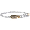 thumbnail image 1 of LSONABXA Silver Belt for Women Under $5 Women Braided PU Leather Narrow Waist Belt Thin Buckle Strap All Waistband Polyester Belt, 1 of 3