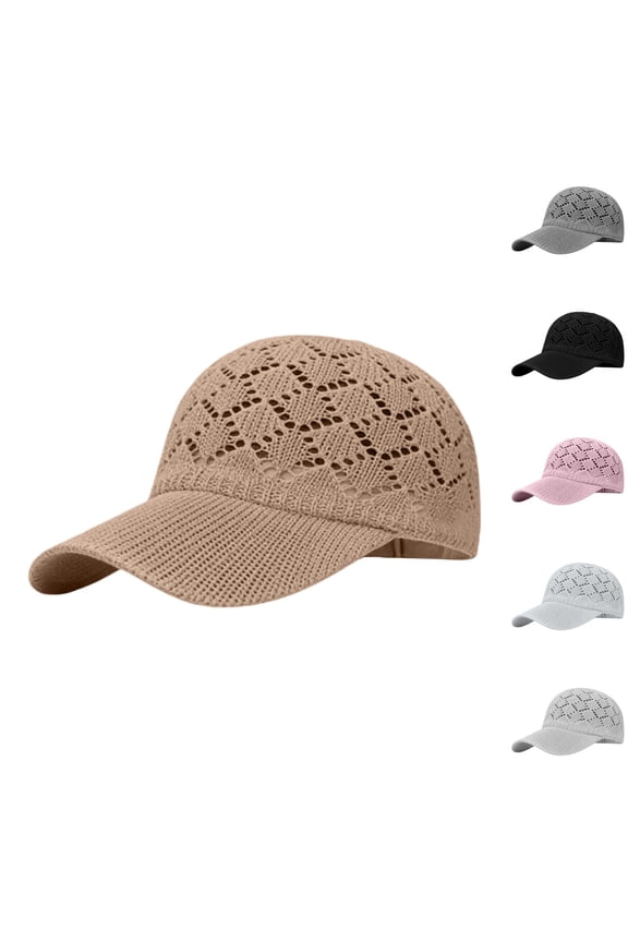 White Baseball Caps for Women Cap Hollow Breathable Hat Small Fashion Versatile Baseball Cap Muslim Hat for Women