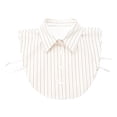 thumbnail image 1 of LSONABXA White Detachable Collar for Men Women Under $5 Red Striped Detachable Collar Half High Collar Detachable Shirt The Fake Collar, 1 of 4