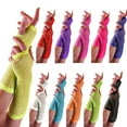 thumbnail image 1 of LSONABXA White Gloves Mittens for Women Gloves Long Fashion Fingerless Length Women's Party Gloves Gloves Warm Hand Socks for Women, 1 of 2