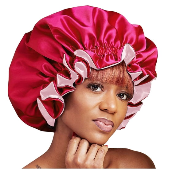 LSONABXA Wine Red Baseball Caps for Women Under $5 Satin Lined Bonnet for Women Beauty Sleep Cap with Silk Lining Muslim Hat