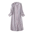 thumbnail image 1 of Hot Sales LSONABXA Saving $5 Womens' Cotton Nightgown Ladies Long Sleeve Sleepshirt V Neck Button Down Night Gowns Casual House Dress(Grey,2XL), 1 of 2