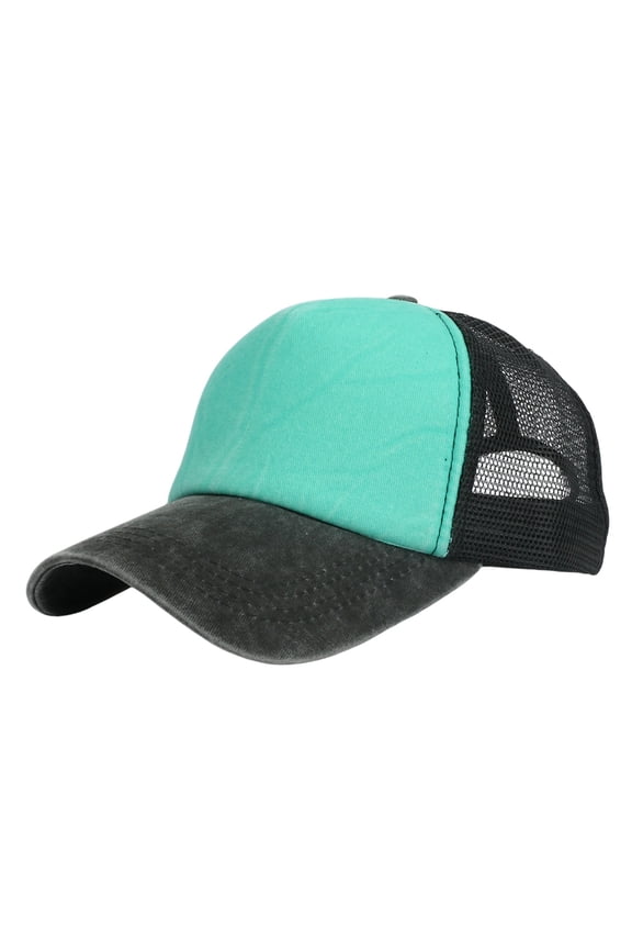 Baseball Cap for Women Men Unstructured Breathable Sunshade Dad Trucker Hat Casual Solid Color Hip Hop Sports Caps Workouts and Outdoor Activities All Season Green