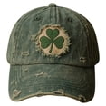 thumbnail image 1 of LSQii Baseball Cap for Women Men Casual Shamrock Embroidered Golf Hats Unstructured Dad Trucker Hat St. Patrick's Day Party Fashion Accessorie Green, 1 of 4
