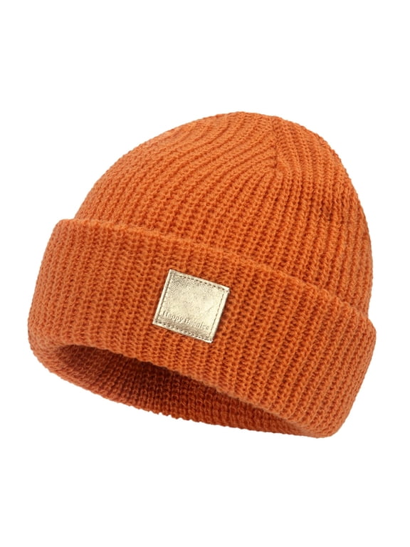 Beanie for Women Men Casual Fashion Warm Thick Knitted Cuffed Skull Cap Soft Thermal Fall Hat for Cold Weather Outdoor Skiing Running