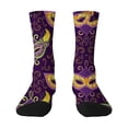 thumbnail image 1 of LSQii Fun Socks for Women Cozy Breathable Printed Cotton Knitted Fashion Novelty Crazy Mid Calf Sports Socks Gifts Carnival Black, 1 of 5