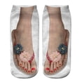 thumbnail image 1 of LSQii Funny Socks for Women 3D Pattern Casual Soft Happy Feet Crazy Novelty Manicure Print Hidden Running Low Cut Ankle Socks Personalized, 1 of 2