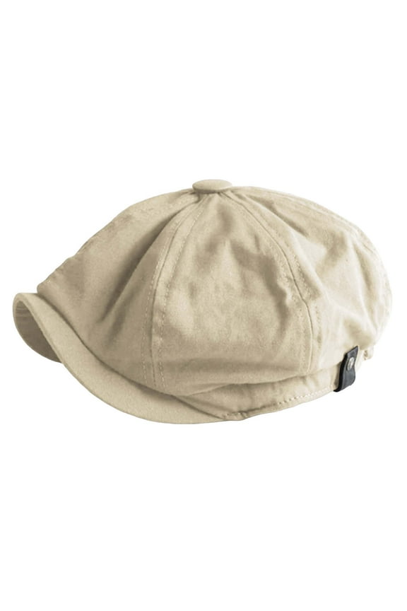 Hats for Men Classic Retro Newsboy Tongue Caps Cabbie Driving Hunting Hats Berets for Outdoor Travel All Season Beige