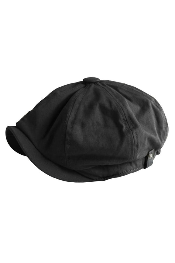 Hats for Men Classic Retro Newsboy Tongue Caps Cabbie Driving Hunting Hats Berets for Outdoor Travel All Season Black