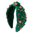 thumbnail image 1 of LSQii Headbands for Women Mardi Gras Outfit Non Slip Clip Wide Head Band Sparkle Sequin Glitte Masquerade Fashion Party Accessories Carnival Green, 1 of 6