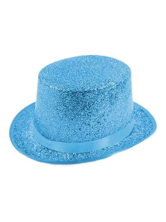 Men's and Women's Jazz Hats Solid Color Sequins Bucket Cap Retro Disco Dance Accessories Mardi Gras Festivals Party Performance 1920s Blue