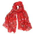 thumbnail image 1 of LSQii Scarf for Women Casual Lightweight Floral Print Boho Chiffon Scarf Large Soft Shawl Wrap Travel Vacation Outdoor Outfit Fall Fashion Accessories, 1 of 2