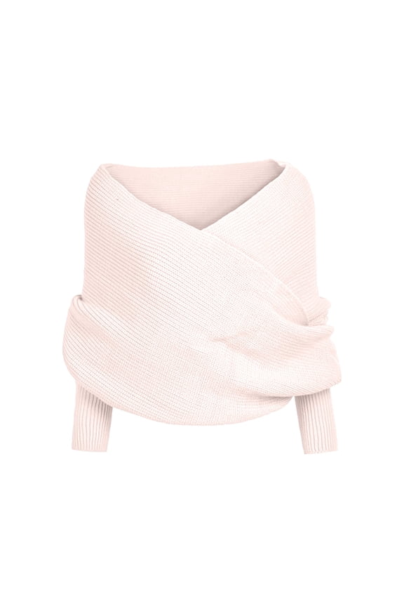 Scarf with Sleeves for Women Soft Chunky Shrugs Knitted Wrap Sweater Fashion Casual Warm Solid Color Shawl Outdoor Cold Proof and Warm Beige