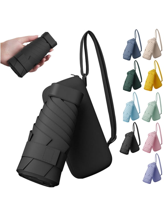 Small UV Protection Travel Compact Umbrella Lightweight Portable Folding Rain and Sun UPF 50+ Umbrella for Women Men Windproof for Outdoor Green