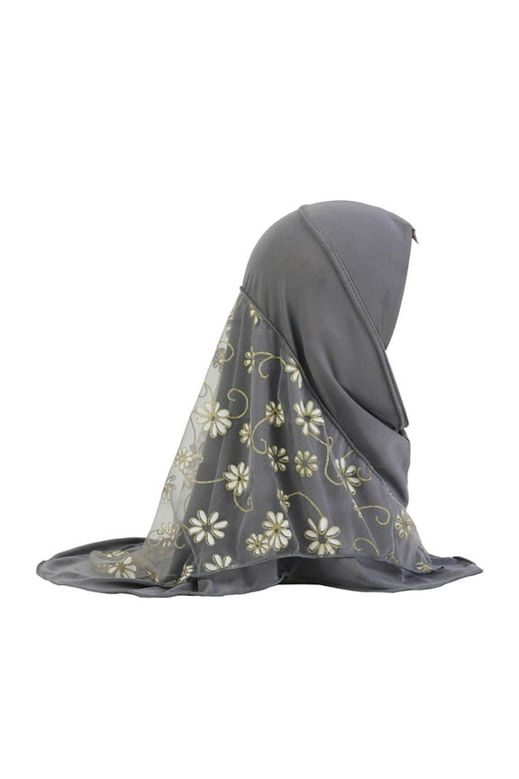 Womens Head Scarf Muslim Stretch Turbansf Hair Wrap Solid Color Casual Lightweight Soft Headwear Hijab Skull Cover Cap All Season Gray