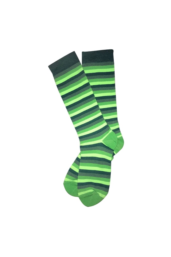Womens Mens Socks Breathable Thick Cotton Thigh Crew Socks Shamrock Casual Striped Novelty for St. Patrick Day Party Accessories Green