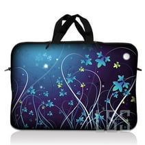 LSS 10.2 inch Laptop Sleeve Bag Carrying Case Pouch with Handle for 8" 8.9" 9" 10" 10.2" Apple, , Acer, Asus, Dell, Hp, Sony, Blue Swirl Mid Summer Night Floral