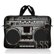 LSS 10.2 inch Laptop Sleeve Bag Carrying Case Pouch with Handle for 8" to 10.2" Apple MacBook, Acer, Asus, Dell, Cassette Player Design