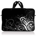 thumbnail image 1 of LSS 13.3 inch Laptop Sleeve Bag Carrying Case with Handle for 13.3" 13" 12.1" 12" Apple MacBook, Acer, Dell, Hp, Sony, Black and White Floral, 1 of 4