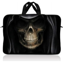 LSS 13.3 inch Laptop Sleeve Bag Carrying Case  with Handle for 13.3" 13" 12.1" 12" Apple MacBook, Acer, Dell, Hp, Sony, Hooded Dark Lord Skull
