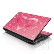 LSS 15 15.6 inch Laptop Notebook Skin Sticker Cover Art Decal For Dell Lenovo Apple Acer Fits 13.3" - 16" with 2 Wrist Pads Free - Pink Heart