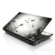 LSS 15.6" Laptop Notebook Skin Sticker Cover Art Decal for Hp Dell Lenovo Apple Asus Acer Fits 13.3" 14" 15.6" 16" - Butterfly Contrast Fade