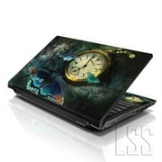 LSS 15.6 Laptop Notebook Skin Sticker Cover Art Decal for Hp Dell Lenovo Apple Asus Acer Fits 13.3 14 15.6 16 - Clock Butterfly