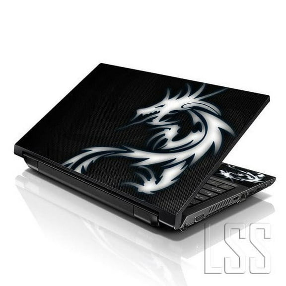 LSS 15 15.6 inch Laptop Skin Sticker, Notebook Cover Art Decal for Hp Dell Lenovo Apple Asus Acer Fits 13.3" 14" 15.6" 16" with 2 Wrist Pads Free - Dragon