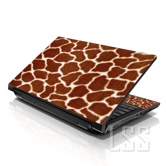 LSS 15 15.6 inch Laptop Notebook Skin Sticker Cover Art Decal For Hp Dell Lenovo Apple Asus Acer Fits 13.3" 14" 15.6" 16" with 2 Wrist Pads Free - Giraffe Print