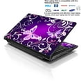 thumbnail image 1 of LSS Purple Butterfly Floral Laptop Skin with 2 Wrist Pads for HP, 1 of 3