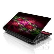 LSS 15 15.6 inch Laptop Notebook Skin Sticker Cover Art Decal For Hp Dell Lenovo Apple Asus Acer Fits 13.3" 14" 15.6" 16" with 2 Wrist Pads Free - Floral