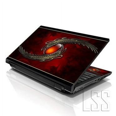 LSS 15 15.6 inch Laptop Notebook Skin Sticker Cover Art Decal For Hp Dell Lenovo Apple Asus Acer Fits 13.3" 14" 15.6" 16" with 2 Wrist Pads Free - Red Sign