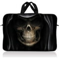 thumbnail image 1 of LSS 15.6 inch Laptop Sleeve Bag Carrying Case with Handle for 14" 15" 15.4" 15.6" Apple MacBook, Acer, Dell, Hp, Sony, Hooded Dark Lord Skull, 1 of 4