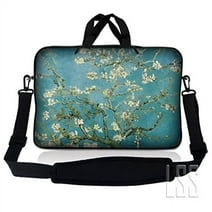 LSS 15.6 inch Laptop Sleeve Bag Compatible with Acer, Asus, Dell, HP, Sony, MacBook, Carrying Case Pouch w/ Handle & Strap - Almond Trees