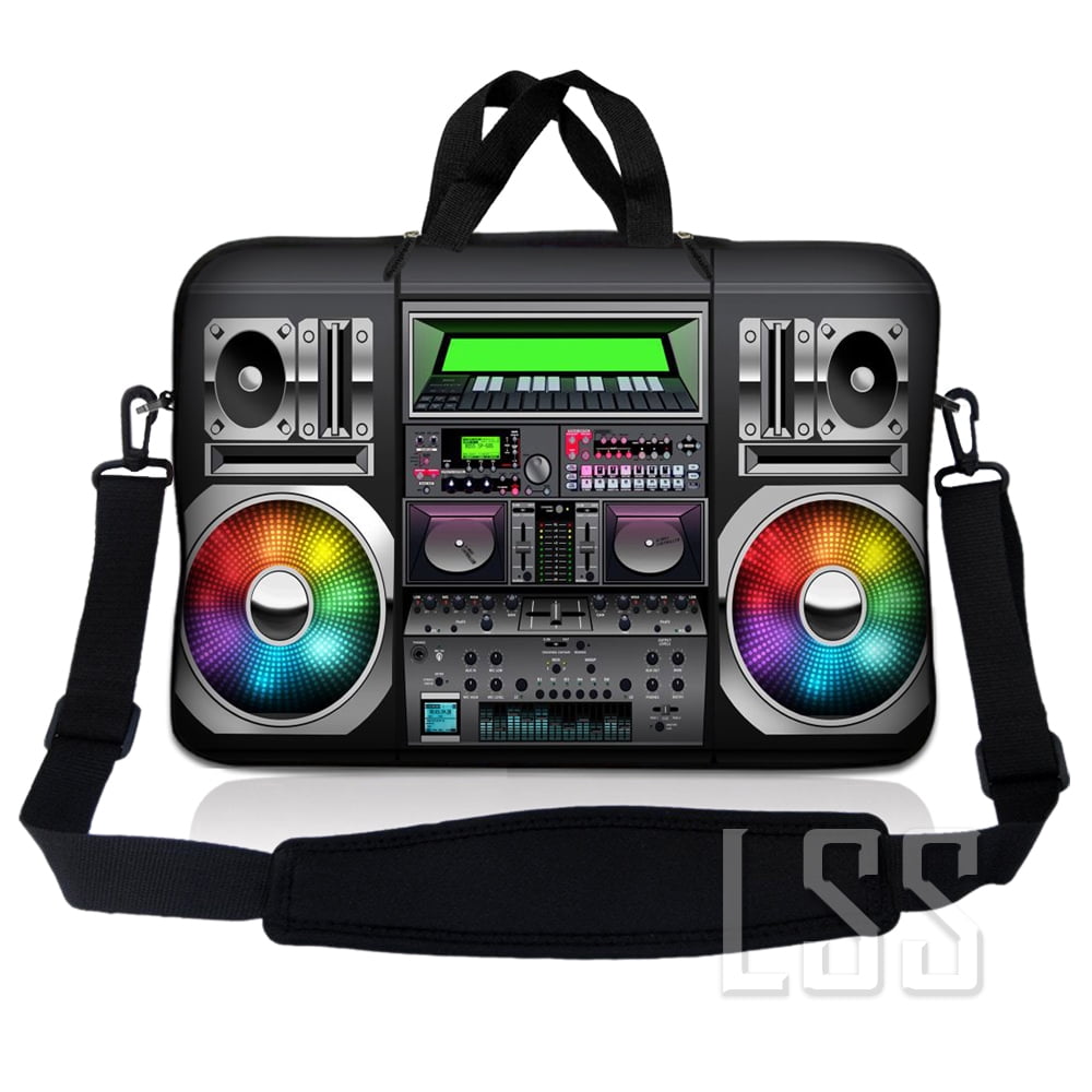 LSS 15.6 inch Laptop Sleeve Bag Compatible with Acer, Asus, Dell, HP, MacBook, Carrying Case Pouch w/ Handle & Adjustable Strap, Boon Box Music