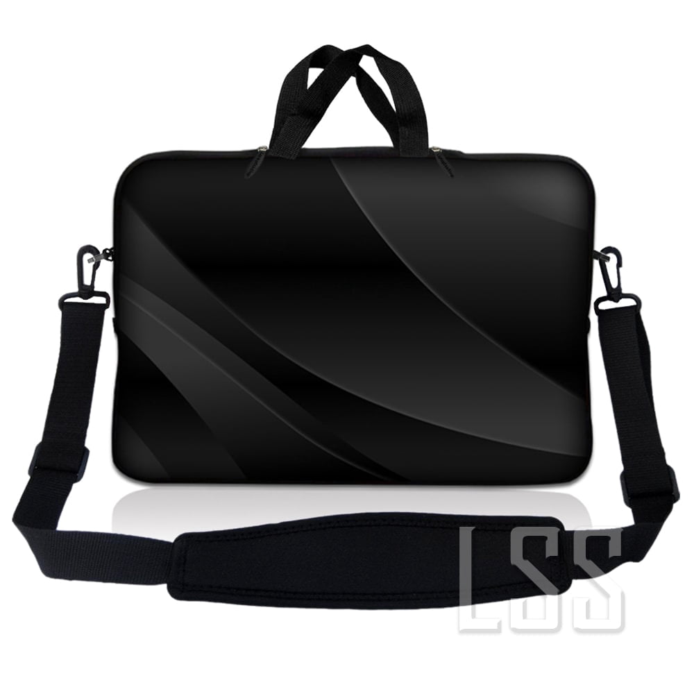 LSS 15.6 inch Laptop Sleeve Bag Compatible with Acer, Dell, HP, MacBook, Carrying Case w/ Handle & Adjustable Strap, Twilight Gray Black