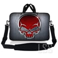 thumbnail image 1 of LSS 15.6 inch Laptop Sleeve Bag with  Handle & Adjustable Strap, Compatible with Acer, Asus, Dell, MacBook , Silver Red Skull, 1 of 4