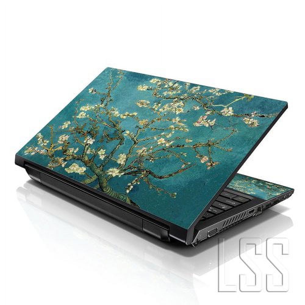 LSS 17 17.3 Inches Laptop Notebook Skin Sticker with 2 Wrist Pads - Reusable Cover Protector Vinyl Sticker Cover Decal Fits 17" - 19" - Almond Trees Pattern - image 1 of 3