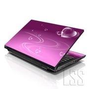 LSS 17 17.3 inch Laptop Notebook Skin Sticker Cover Art Decal Fits 16.5" 17" 17.3" 18.4" 19" Free 2 Wrist Pad Included Pink Hearts