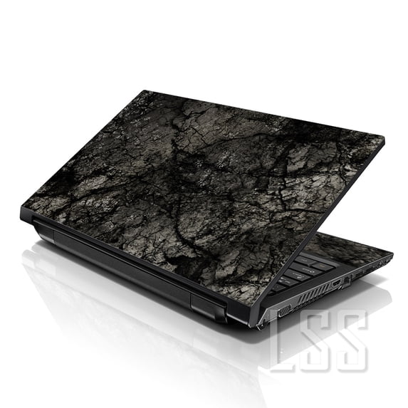 LSS 17 17.3 inch Laptop Notebook Skin Sticker Cover Art Decal For Hp Dell Lenovo Apple Asus Acer Fits 16.5" 17" 17.3" 18.4" 19" with 2 Wrist Pads Free - Black Ground