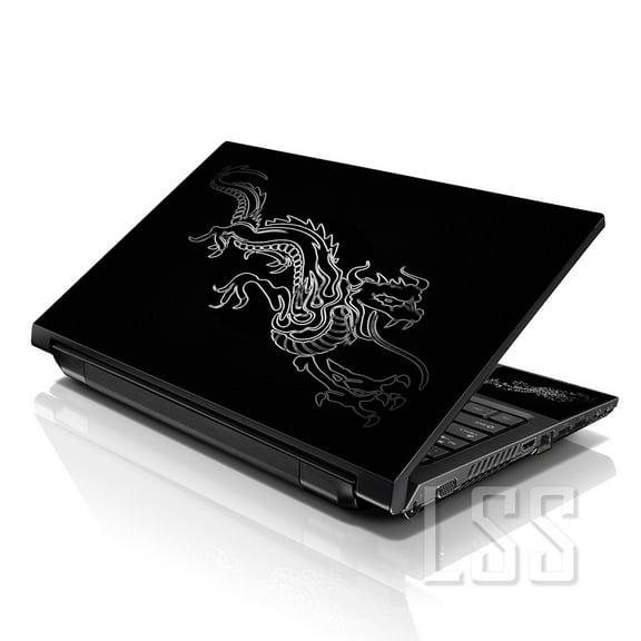 LSS 17 17.3 inch Laptop Notebook Skin Sticker Cover Art Decal For Hp Dell Lenovo Apple Asus Acer Fits 16.5" 17" 17.3" 18.4" 19" with 2 Wrist Pads Free - Chinese Dragon