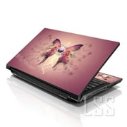 LSS 17 17.3 inch Laptop Skin Sticker For Hp Dell Lenovo Apple Asus Acer Fits 16.5 17 17.3 18.4 19, Laptop Cover Decal with 2 Wrist Pads Free - Purple Butterfly