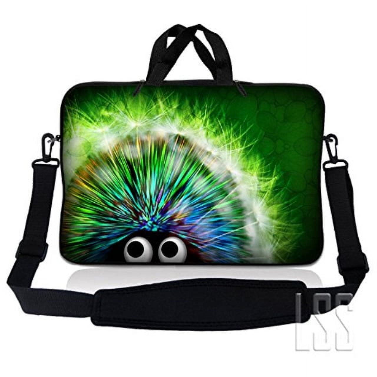 LSS 17-17.3 inch Neoprene Laptop Sleeve Bag Carrying Case with Handle and Adjustable Shoulder Strap - Hedgehog Design
