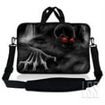 thumbnail image 1 of LSS 17-17.3 inch Neoprene Laptop Sleeve Bag Carrying Case with Handle and Strap - Red Eye Dark Ghost Zhombie Skull, 1 of 3