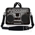 thumbnail image 1 of LSS 17 inch Laptop Sleeve Bag with Handle & Adjustable Strap for 17.4" 17.3" 17" 16" Apple MacBook, Acer, Asus, Dell, Hp, Cassette Player Design, 1 of 3