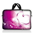 thumbnail image 1 of LSS 17 inch Laptop Sleeve Bag Carrying Case Pouch with Handle for 17.4" 17.3" 17" 16" Apple MacBook, Acer, Dell, Hp, Sony, Pink Heart, 1 of 2