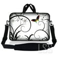 thumbnail image 1 of LSS 8-10.2 inch Neoprene Laptop Sleeve Bag Carrying Case with Handle and Adjustable Strap - White Butterfly Escape Floral, 1 of 3