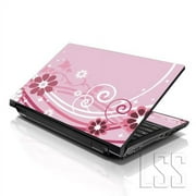 LSS Laptop 15 15.6 Skin Cover with Colorful Pink Floral Pattern for HP Dell Lenovo Apple Asus Acer Compaq - Fits 13.3" 14" 15.6" 16" 2 Wrist Pads Free